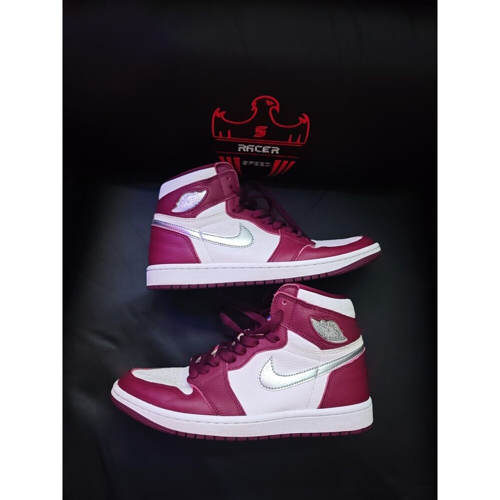 Men's Size 8 Jordan 1 Retro High OG Bordeaux 555088-611 Pre-owned No Box